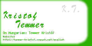 kristof temmer business card